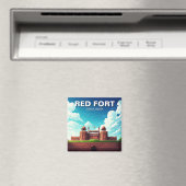 Red Fort Dehli India Reissouvenir Magneet (Insitu (Vaatwasser))
