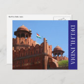 red fort delhi briefkaart (Voorkant / Achterkant)