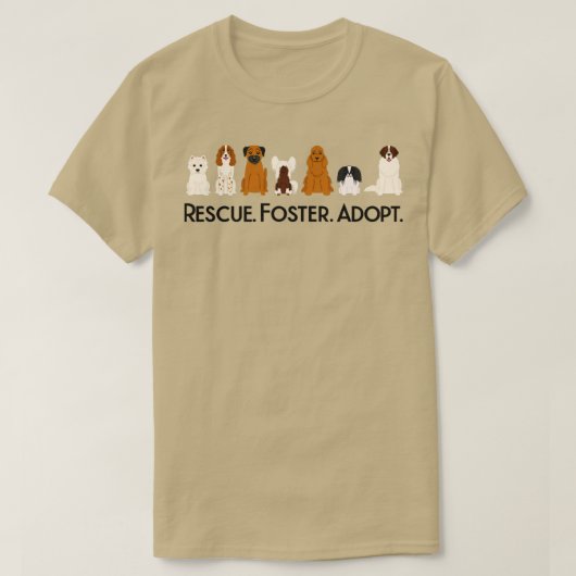Red Foste Adopt Honden T-shirt (Design voorkant)