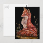 Red Fox Animal Art Tekening Briefkaart (Voorkant / Achterkant)
