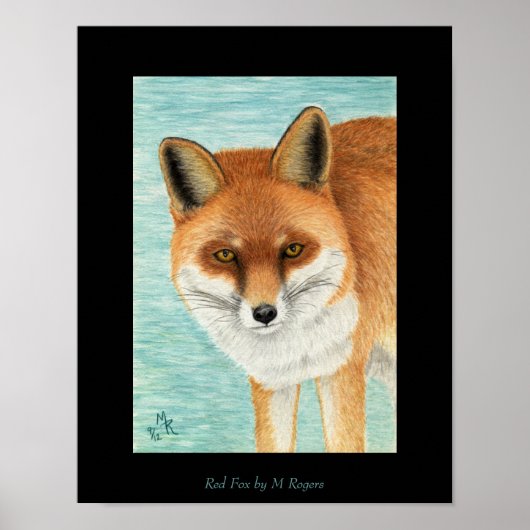 Red Fox Art afdrukken Poster (Voorkant)