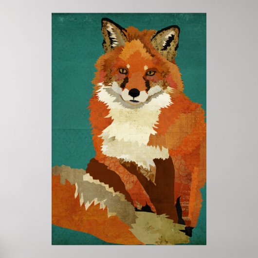 Red Fox Art Poster (Voorkant)