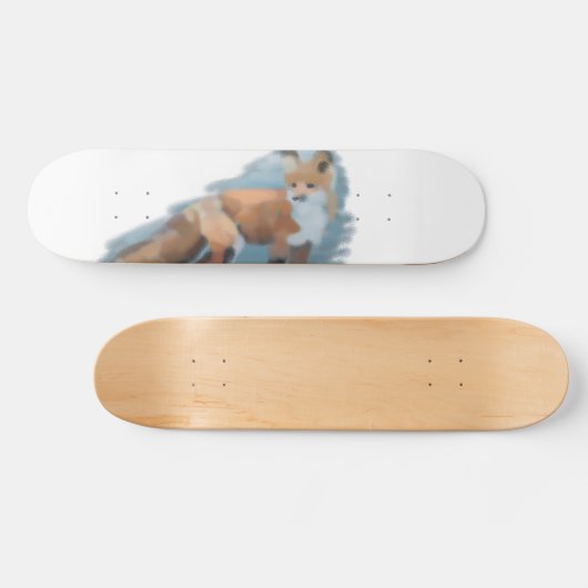 Red Fox Art Skateboard (Horz)