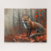  Red Fox Autumn Foliage 16x20 Legpuzzel (Horizontaal)