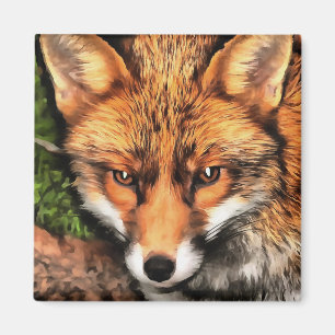 Red Fox Beauful Wildlife Art Magneet