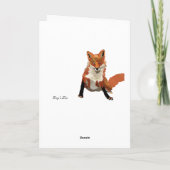 Red Fox Birthday Kaart (Achterkant)