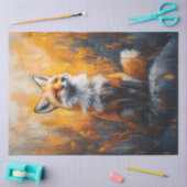 Red Fox Bold Digitale Schilderij Decoupage Tissuepapier (Craft)