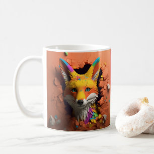 Red Fox Breaking Out Coffee, Tea, Cacao Mok, Cup Koffiemok
