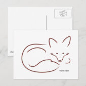 Red Fox Briefkaart (Voorkant / Achterkant)