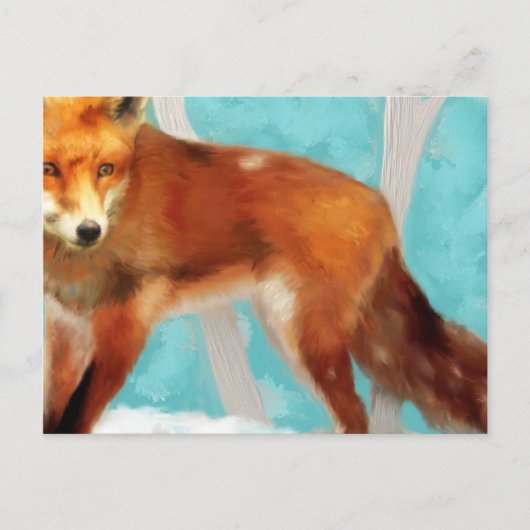 Red Fox Briefkaart (Voorkant)