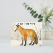 Red Fox Briefkaart (Staand voorkant)