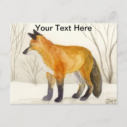 Red Fox Briefkaart (Voorkant)