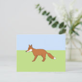 Red Fox. Briefkaart (Staand voorkant)