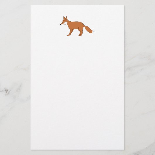 Red Fox. Briefpapier (Voorkant)
