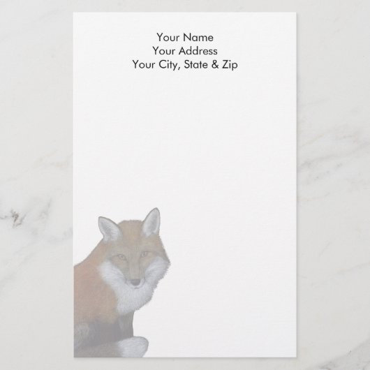 Red Fox Briefpapier (Voorkant)