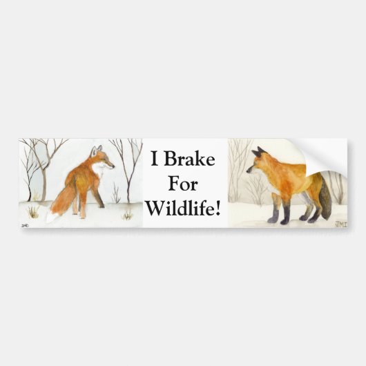 Red Fox Bumpersticker (Voorkant)