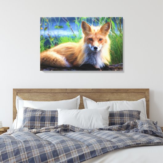 Red Fox Canvas Afdruk (Insitu (Slaapkamer))