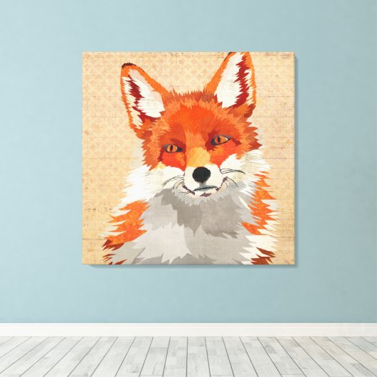 Red Fox Canvas Afdruk (Insitu (Houten vloer))