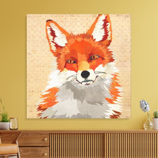 Red Fox Canvas Afdruk (Insitu (Woonkamer))