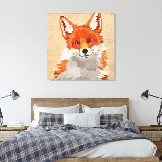 Red Fox Canvas Afdruk (Insitu (Slaapkamer))