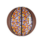 Red fox cartoon doodle aangepaste naam schattige d basketbal (Verticaal)