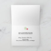 Red Fox Christmas Holiday Greeting Kaart (Binnen)