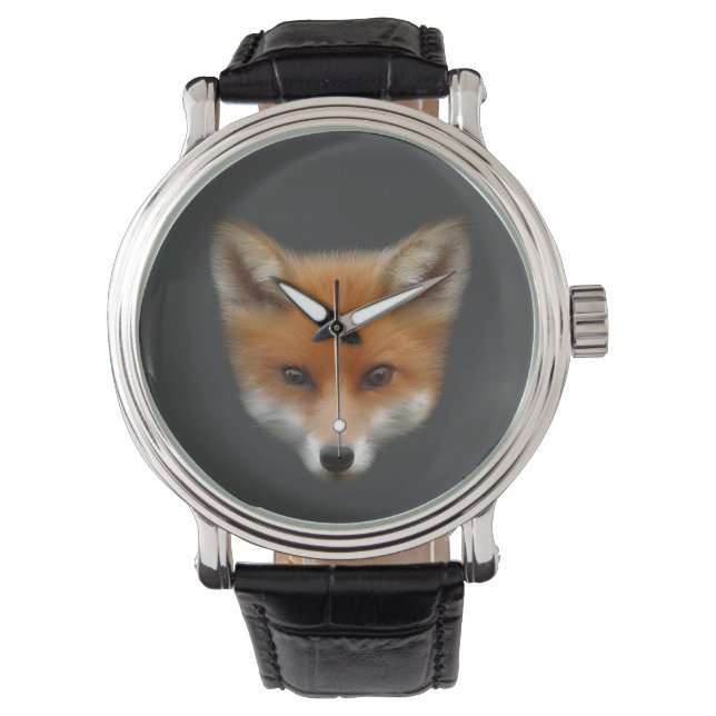 Red Fox Cub Horloge (Voorkant)