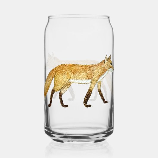 Red Fox Drinking Glass (Verso)