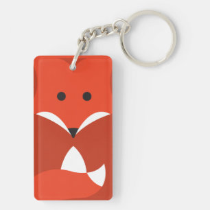 Red Fox dubbelzijdig Sleutelhanger