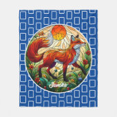 Red Fox en Sun Fleece Deken (Voorkant)