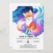 Red Fox Enchantment Verjaardag Kaart (Voorkant / Achterkant)