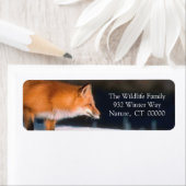 Red Fox Express Card Return Address Label Sticker (Insitu)