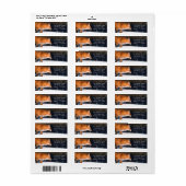 Red Fox Express Card Return Address Label Sticker (Full Sheet)