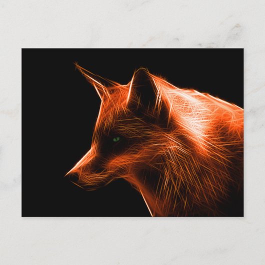 Red Fox Face Briefkaart (Voorkant)