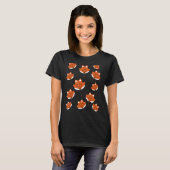 Red Fox Falling Leaves T-shirt (Voorkant volledig)