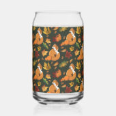 Red Fox Feuilles Acorns Green (Verso)