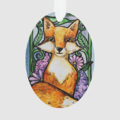 Red Fox Floral Nature Art (dos)
