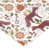Red Fox Folk Art tafelkleed | Rustieke Herfst Oogs (Gekanteld)