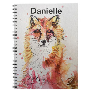 Red Fox foxes leuke meisjes, notebook Notitieboek