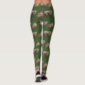 Red Fox Frenzy Leggings (Vert) (Dos)