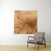 Red Fox Fur: getextureerde achtergrond. Wandkleed (In situ)
