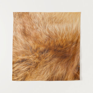 Red Fox Fur: getextureerde achtergrond. Wandkleed