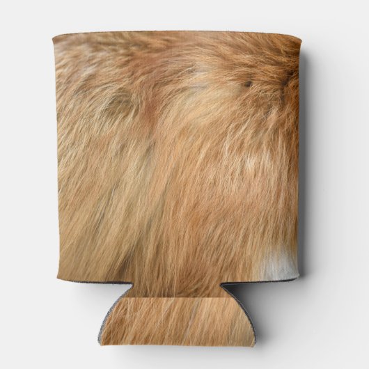 Red Fox Fur Pattern Tegel Blikjeskoeler (Achterkant)