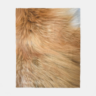 Red Fox Fur Pattern Tegel Fleece Deken