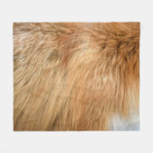 Red Fox Fur Pattern Tegel Fleece Deken (Voorkant (Horizontaal))