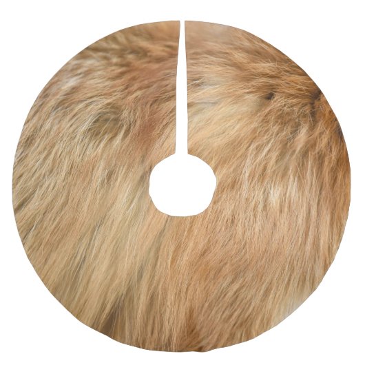 Red Fox Fur Pattern Tegel Kerstboom Rok (Voorkant)
