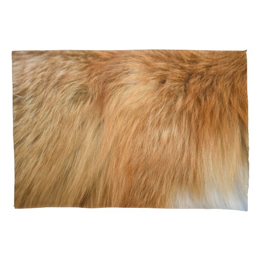 Red Fox Fur Pattern Tegel Kussensloop (Voorkant)