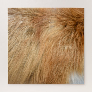 Red Fox Fur Pattern Tegel Legpuzzel