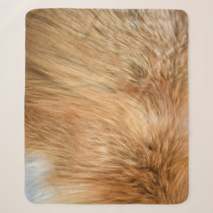 Red Fox Fur Pattern Tegel Sherpa Deken