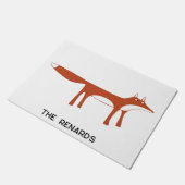 Red Fox gepersonaliseerd Deurmat (Schuin)